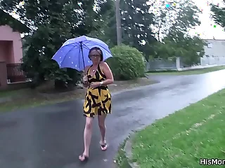 Mature maw and teen of a male effeminate toying each other